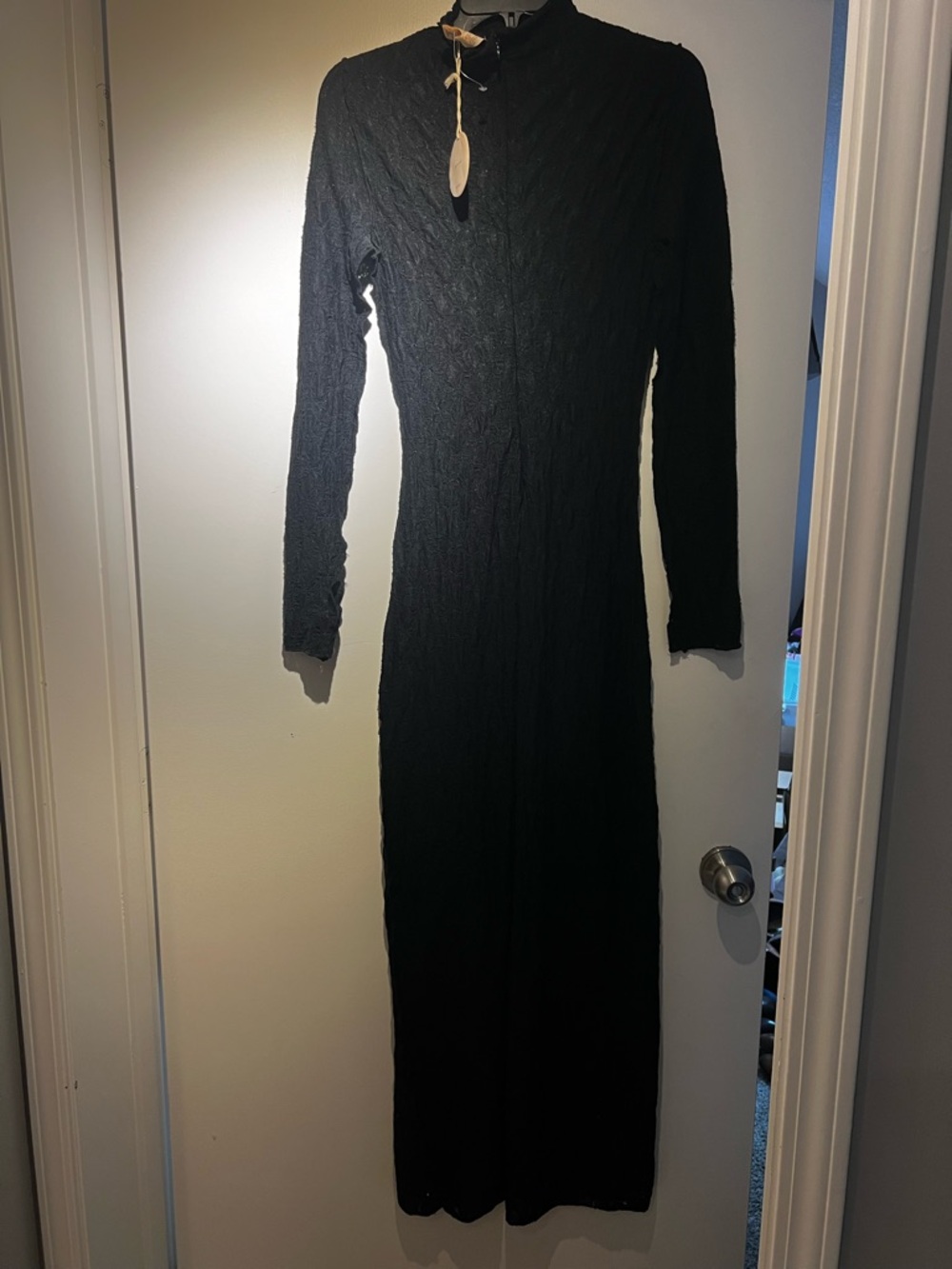 Camila Coelho Black lace long Sleeve Maxi overlay Dress - Picture 6 of 7